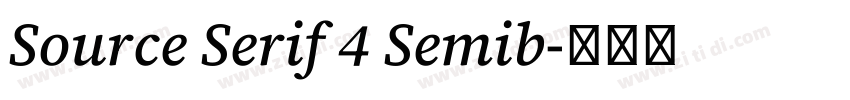 Source Serif 4 Semib字体转换